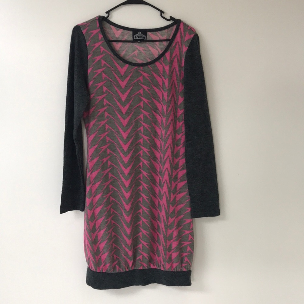 Angie pink and grey dress